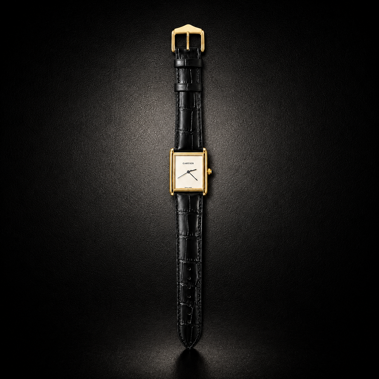 Cartier Tank Louis - Black (A+ Premium Quality)