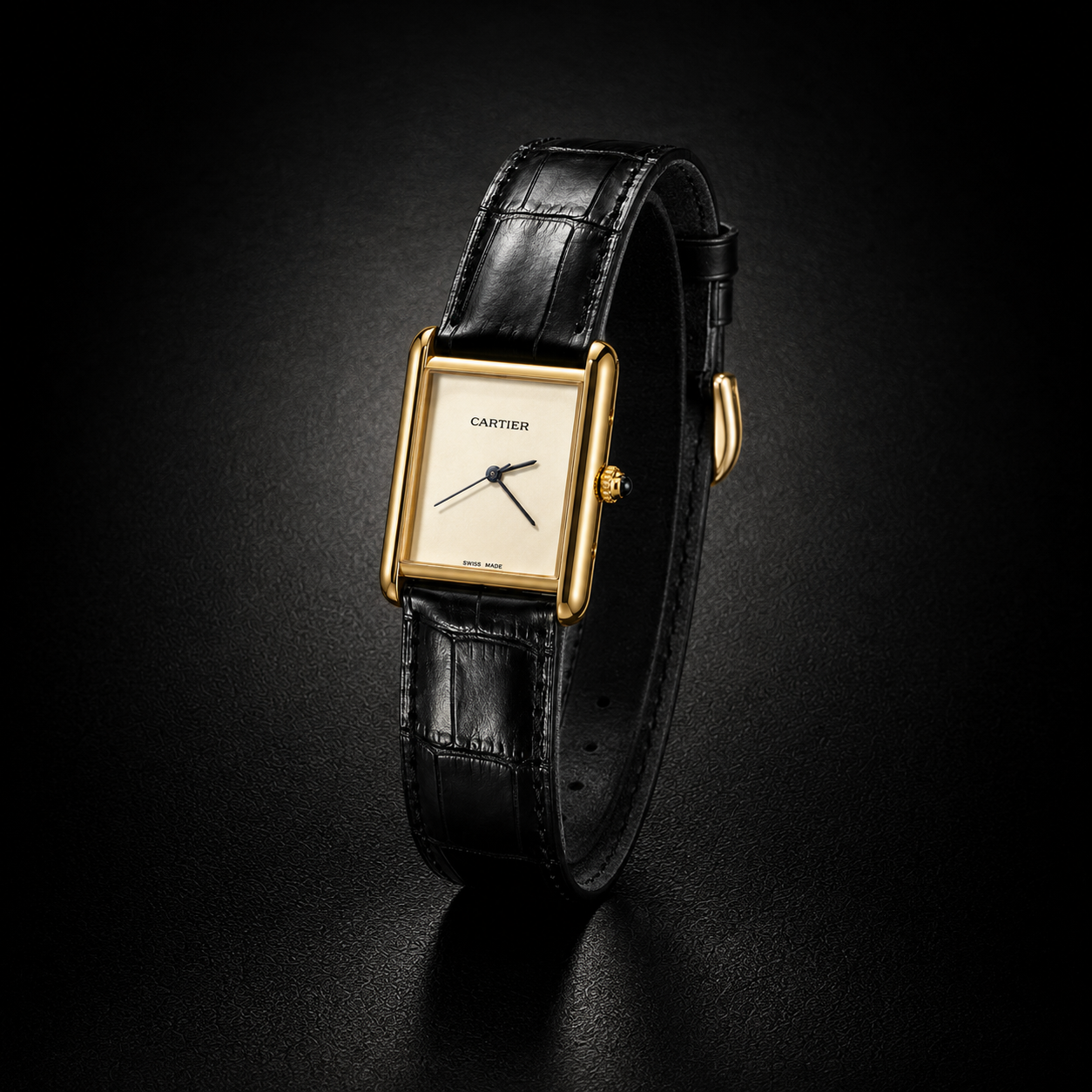 Cartier Tank Louis - Black (A+ Premium Quality)